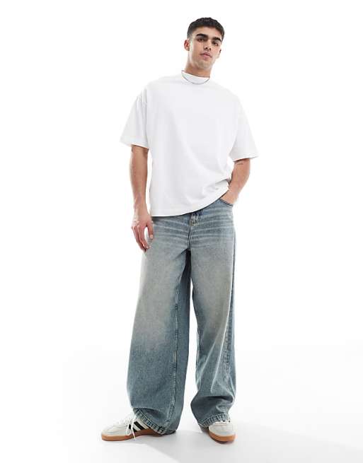 DESIGN Heavyweight Oversized T-shirt With High Neck In White