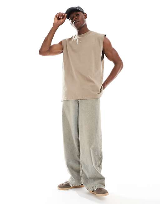 DESIGN heavyweight oversized tank in beige