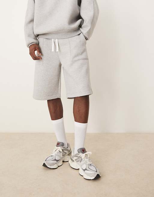 DESIGN Heavyweight Oversized Track Jacket In Scuba-style Fabric In Charcoal