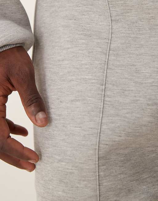 DESIGN Heavyweight Oversized Track Jacket In Scuba-style Fabric In Charcoal