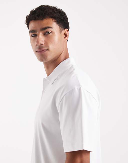 DESIGN Heavyweight Relaxed Polo In White