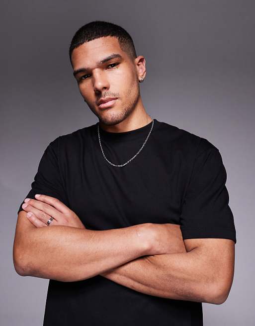 DESIGN Heavyweight Relaxed T-shirt In Black