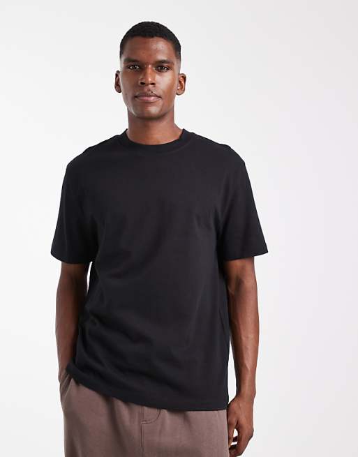 DESIGN heavyweight relaxed t-shirt in black