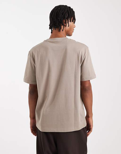 DESIGN Heavyweight Relaxed T-shirt In Brown