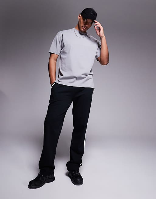 DESIGN Heavyweight Relaxed T-shirt In Grey
