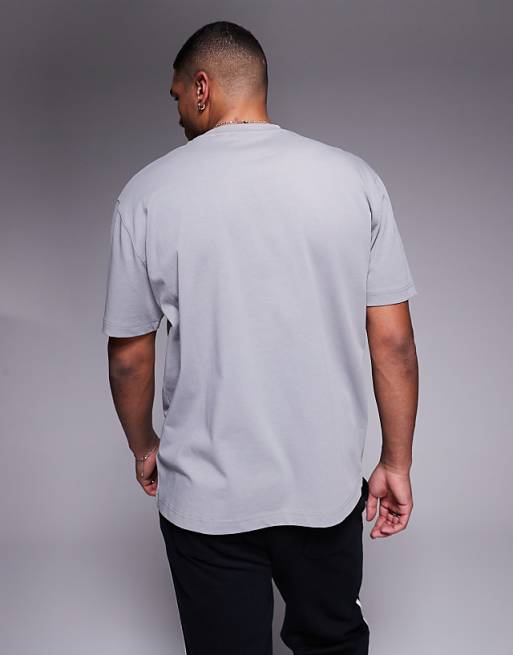 DESIGN Heavyweight Relaxed T-shirt In Grey