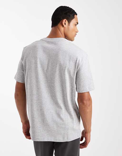 DESIGN Heavyweight Relaxed T-shirt In Grey Marl