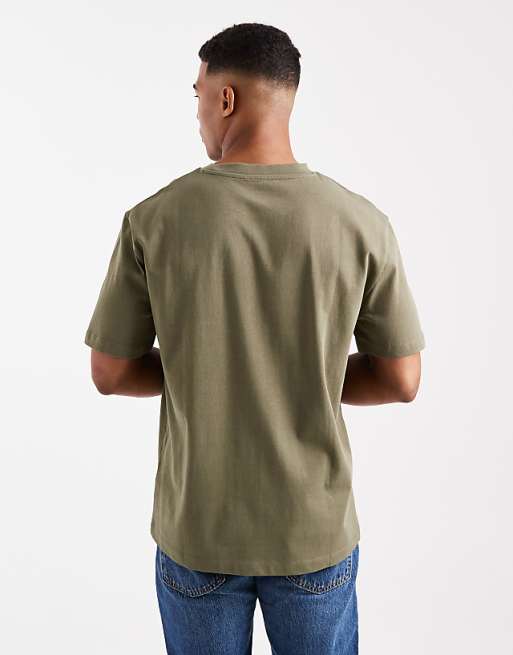 DESIGN Heavyweight Relaxed T-shirt In Khaki