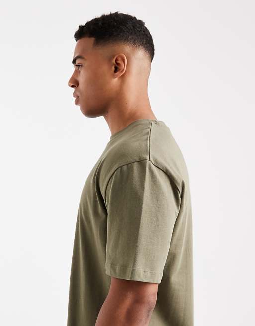 DESIGN Heavyweight Relaxed T-shirt In Khaki
