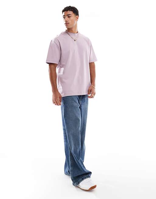 DESIGN Heavyweight Relaxed T-shirt In Pink