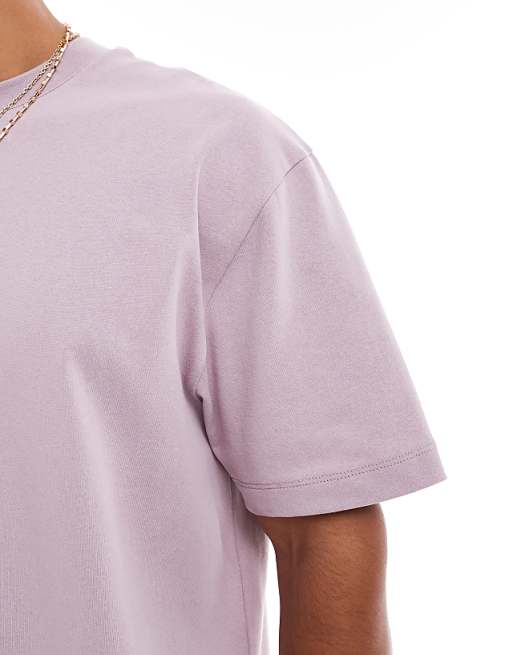 DESIGN Heavyweight Relaxed T-shirt In Pink