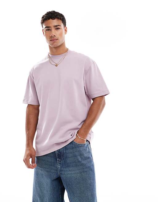 DESIGN heavyweight relaxed t-shirt in pink
