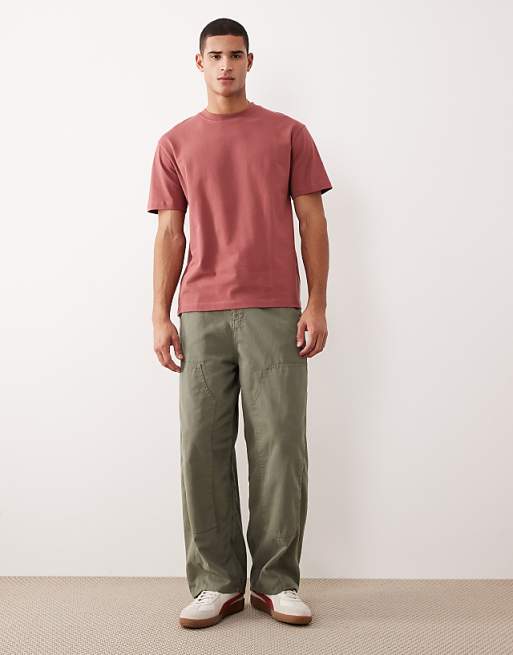 DESIGN Heavyweight Relaxed T-shirt In Red