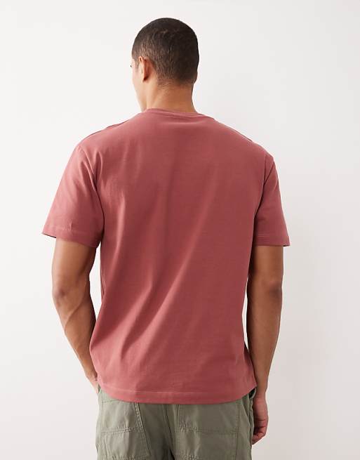 DESIGN Heavyweight Relaxed T-shirt In Red