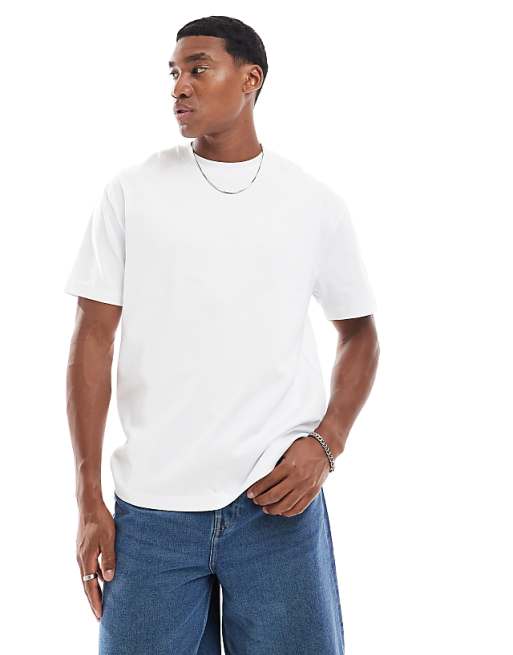 DESIGN heavyweight relaxed t-shirt in white