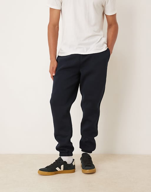 DESIGN Heavyweight Skinny Jogger In Scuba-style Fabric In Navy