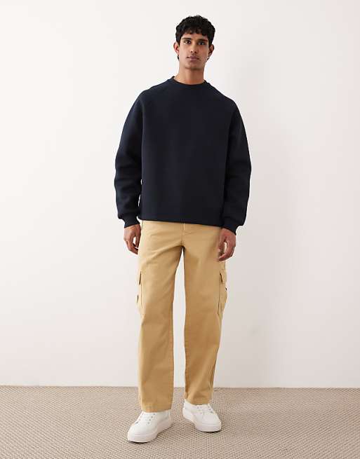 DESIGN Heavyweight Sweatshirt In Navy