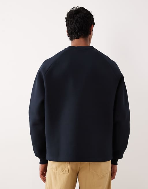DESIGN Heavyweight Sweatshirt In Navy