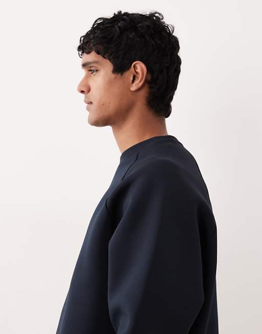 DESIGN Heavyweight Sweatshirt In Navy