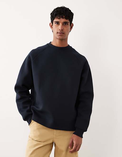 DESIGN Heavyweight Sweatshirt In Navy