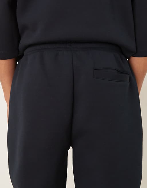 DESIGN Heavyweight Tapered Fit Jogger In Scuba-style Fabric In Navy