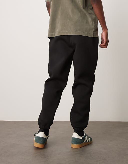 DESIGN Heavyweight Tapered Jogger In Scuba-style Fabric In Black