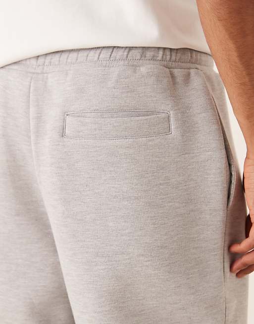 DESIGN Heavyweight Tapered Jogger In Scuba-style Fabric In Grey Marl
