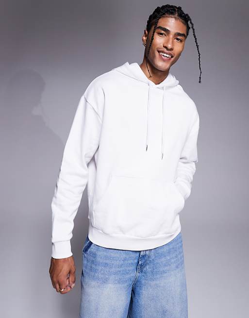 DESIGN Hoodie With Mango Prints In White