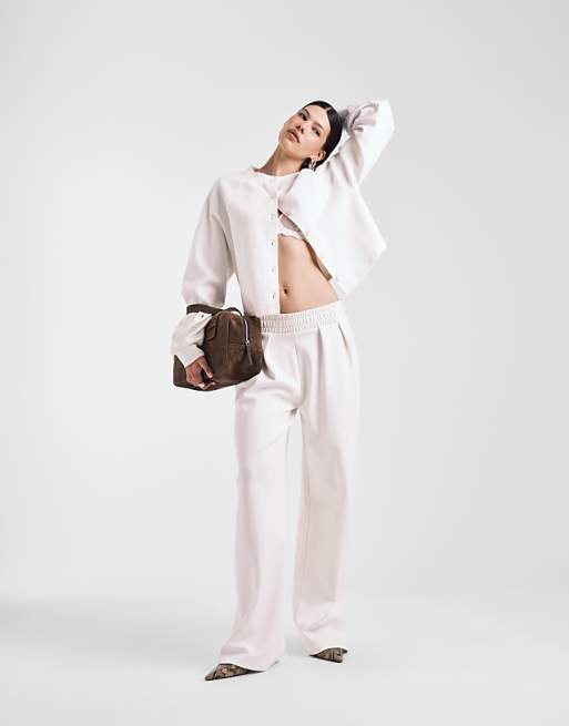 Design interlock co-ord in cream