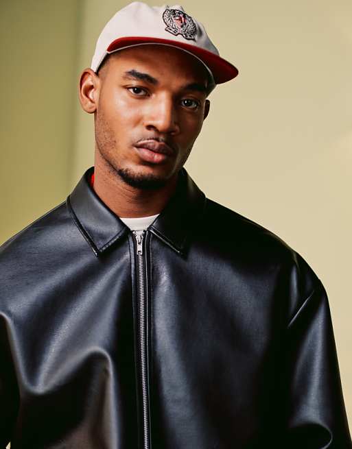 DESIGN Jacket In Faux Leather In Black