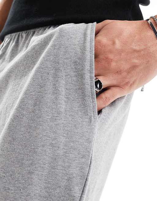 DESIGN Jersey Lounge Short In Grey Marl - LGREY