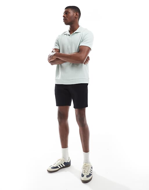 DESIGN Jersey Skinny Shorts In Black
