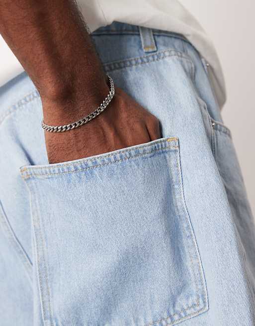 DESIGN Jorts In Bleach Wash Denim