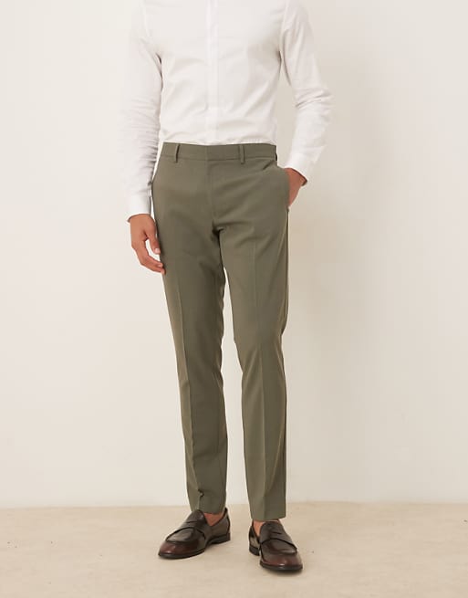DESIGN Khaki Skinny Fit Suit