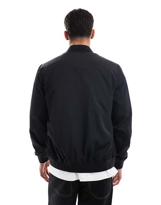 DESIGN Lightweight Bomber Jacket In Black