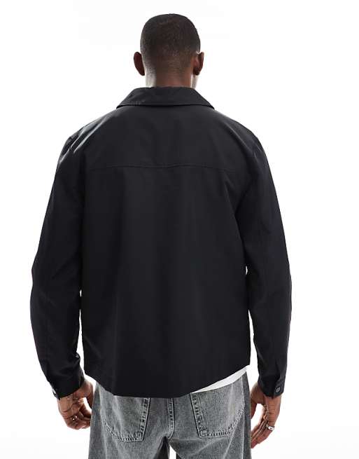 DESIGN Lightweight Coach Jacket In Black