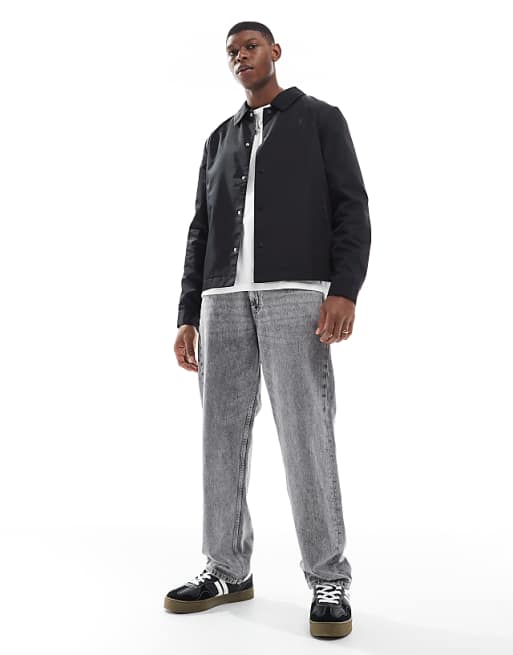 DESIGN Lightweight Coach Jacket In Black