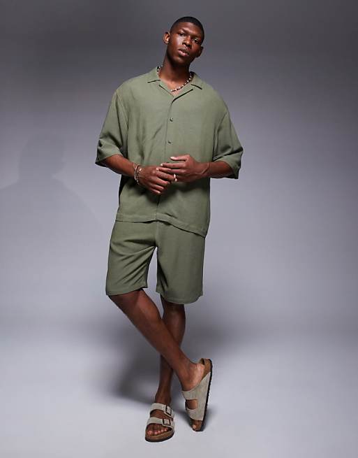 DESIGN linen co-ord in green