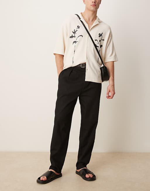 DESIGN Linen Look Co Ord In Black