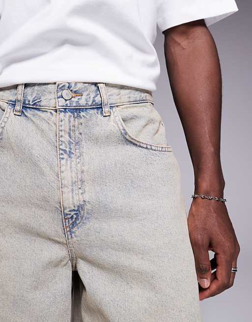 DESIGN Long Length Denim Jort In Bleach Wash