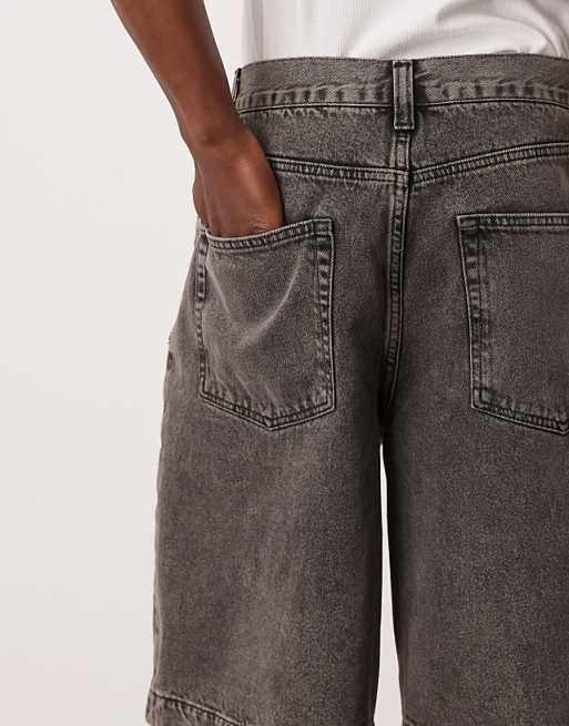 DESIGN Long Length Denim Jort In Brown Wash