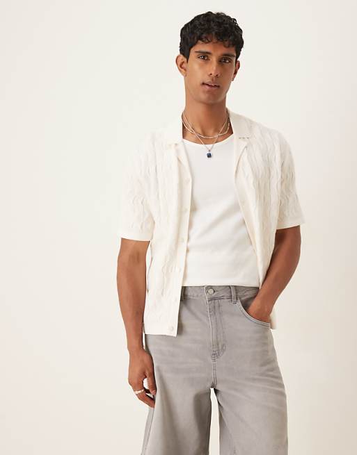 DESIGN Long Length Denim Jort In Light Grey Wash