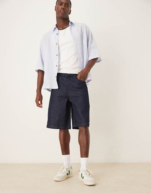 DESIGN Long Length Denim Jort In Raw Wash
