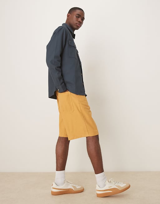 DESIGN long length shorts in tan