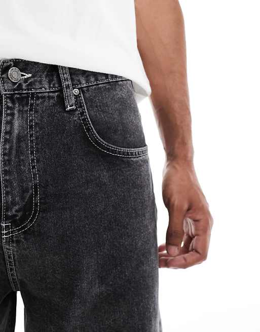 DESIGN Longer Length Denim Jort In Black