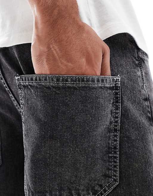 DESIGN Longer Length Denim Jort In Black