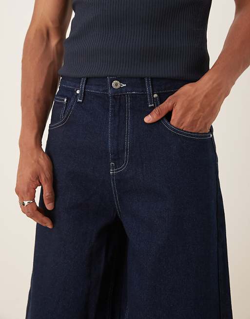 DESIGN Longer Length Denim Jort In Indigo