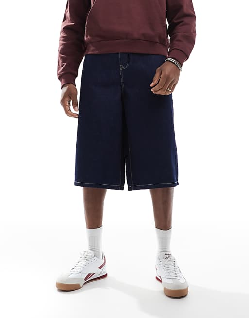 DESIGN Longer Length Denim Jort In Indigo