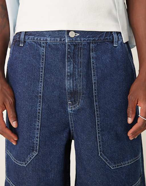 DESIGN Longer Length Denim Jort In Raw Wash