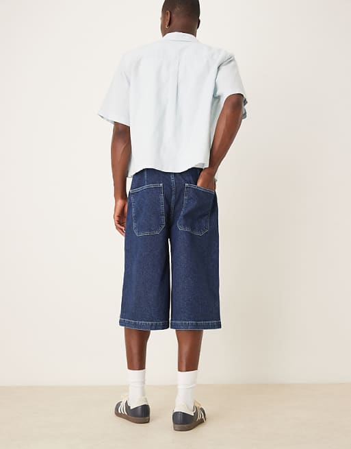DESIGN Longer Length Denim Jort In Raw Wash